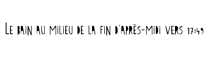 Le bain au milieu de la fin d'après-midi vers 17:49  免费字体下载