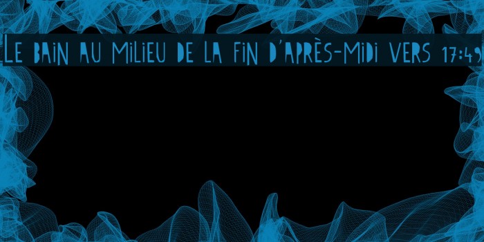 Le bain au milieu de la fin d'après-midi vers 17:49 Font examples
