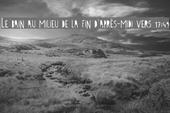 Le bain au milieu de la fin d'après-midi vers 17:49 Example 3