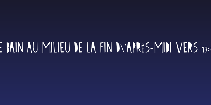 Le bain au milieu de la fin d'après-midi vers 17:49 Social Header