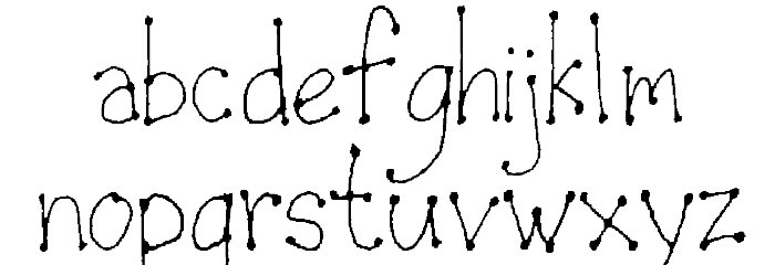 LeDot Font LOWERCASE