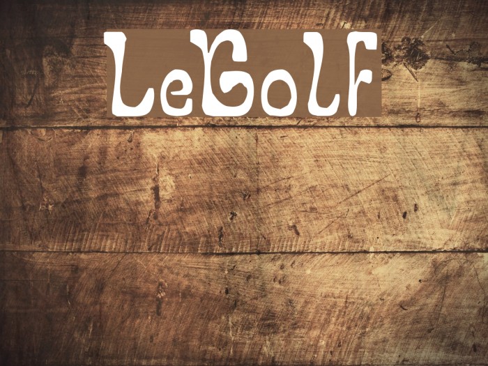 LeGolf Font examples