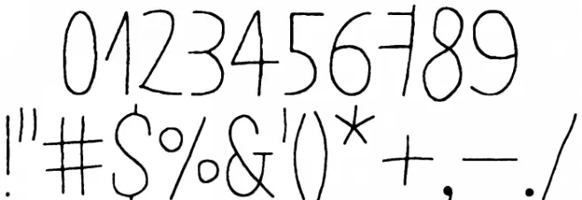 LeOsler Rough Light Font OTHER CHARS