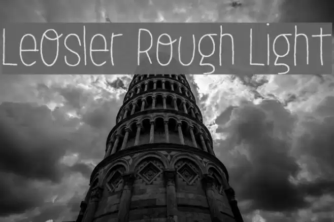 LeOsler Rough Light Font examples