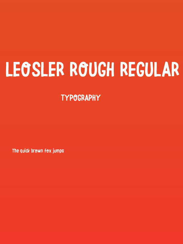 LeOsler Rough Regular Poster