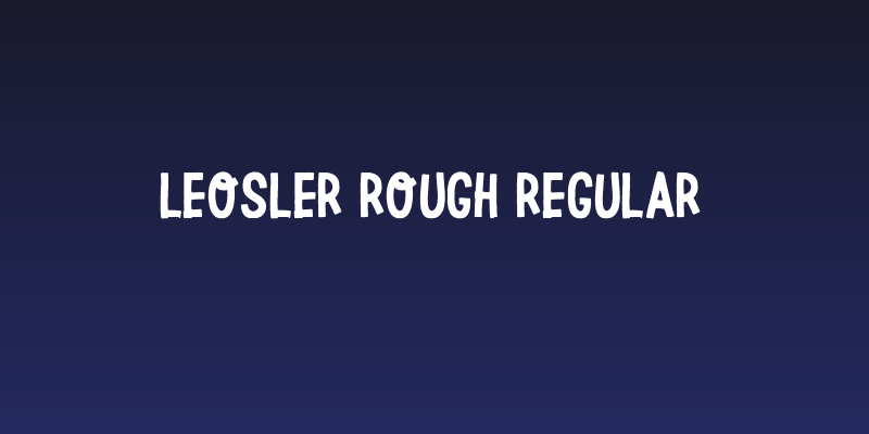 LeOsler Rough Regular Social Header