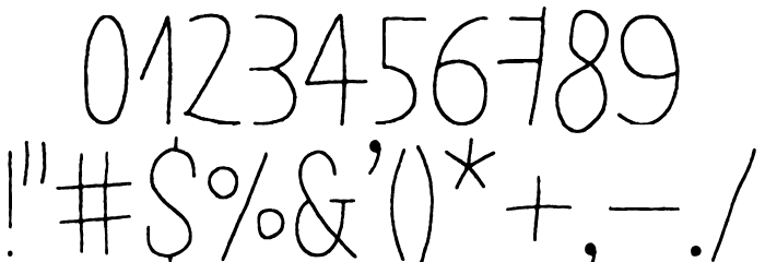 LeOsler-RoughLight Font OTHER CHARS