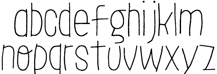 LeOsler-RoughLight Font LOWERCASE