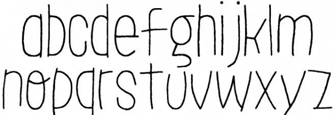 LeOsler-RoughLight Schriftart Kleinbuchstaben
