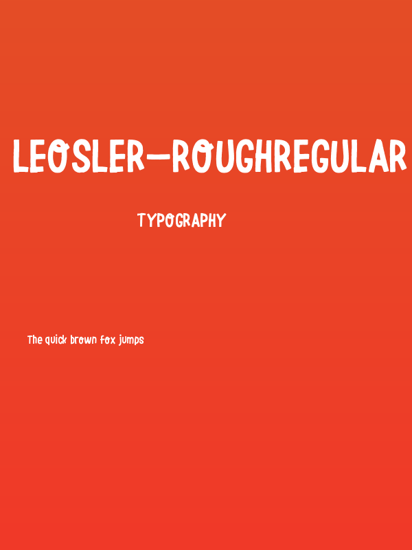 LeOsler-RoughRegular Poster