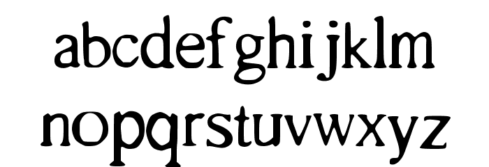 Le_Bossu Font LOWERCASE