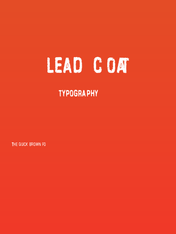Lead Coat Poster