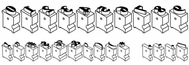 LeadTypeLeftInked Font OTHER CHARS