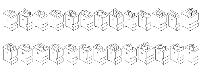 LeadTypeLeft Font LOWERCASE