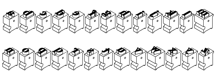LeadTypeRightInked Font LOWERCASE