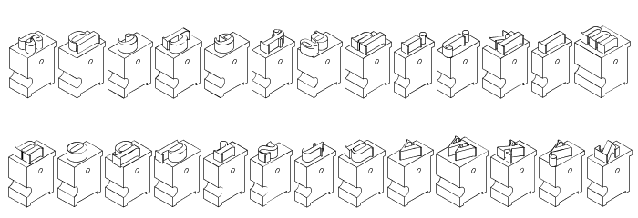 LeadTypeRight Font LOWERCASE