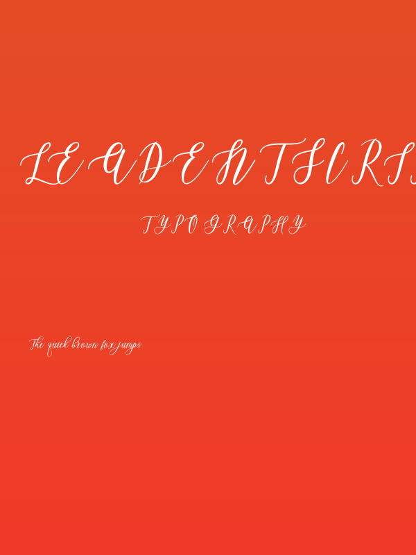 LeadentScript-Light Poster