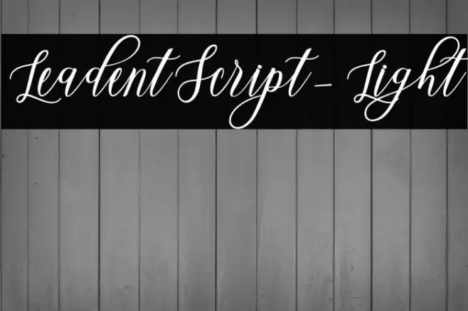 LeadentScript-Light Font examples
