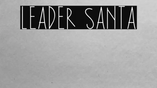 Leader Santa Schriftart examples