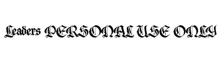 Leaders PERSONAL USE ONLY  Frei Schriftart Herunterladen