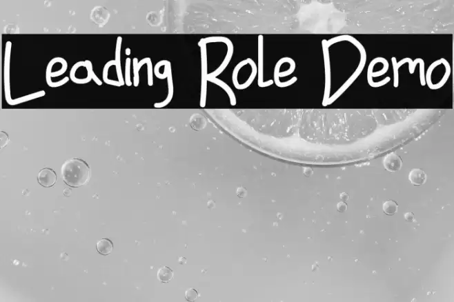 Leading Role Demo Font examples