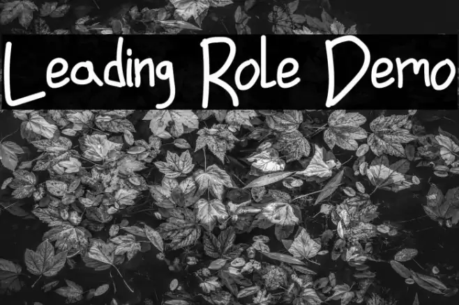 Leading Role Demo Font examples