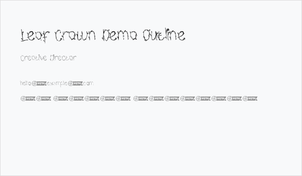 Leaf Crown Demo Outline Business Card