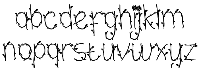 Leaf Crown Demo Outline Font LOWERCASE