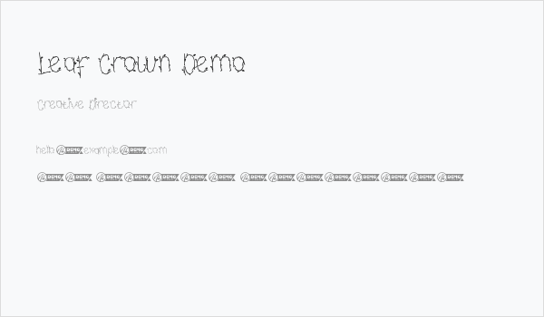 Leaf Crown Demo Business Card