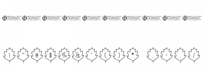 Leaf Letters  Outline Demo Font OTHER CHARS