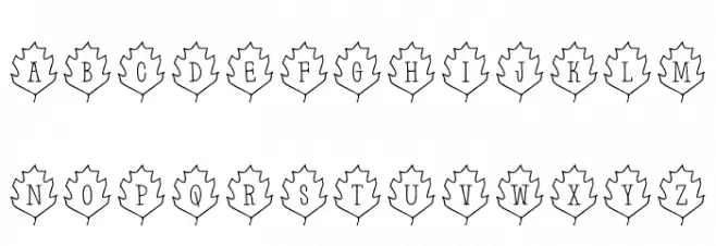 Leaf Letters Outline Demo Polices MAJUSCULES