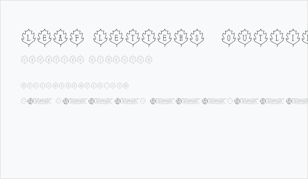 Leaf Letters  Outline Demo Business Card