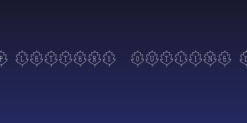 Leaf Letters  Outline Demo Social Header