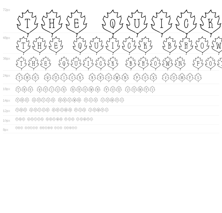 Leaf Letters  Outline Demo Waterfall