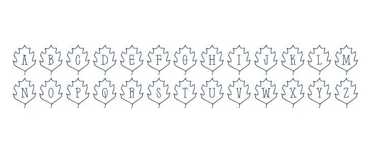 Leaf Letters  Outline Demo Lowercase