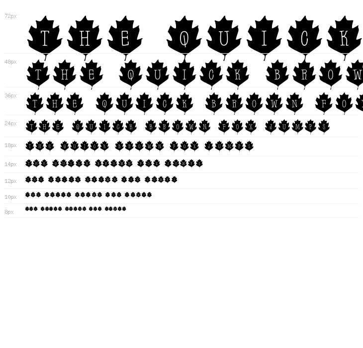 Leaf Letters  Regular Demo Waterfall