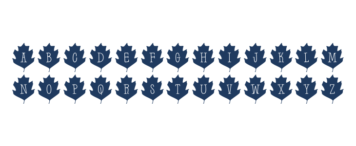 Leaf Letters  Regular Demo Lowercase