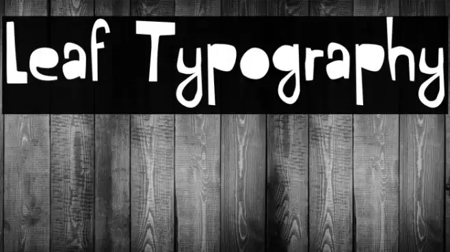 Leaf Typography Example 3