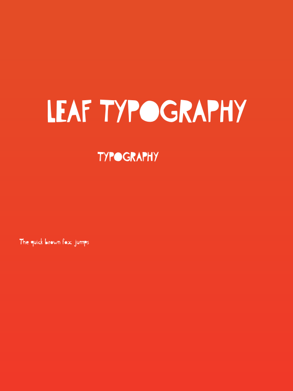 Leaf Typography Poster