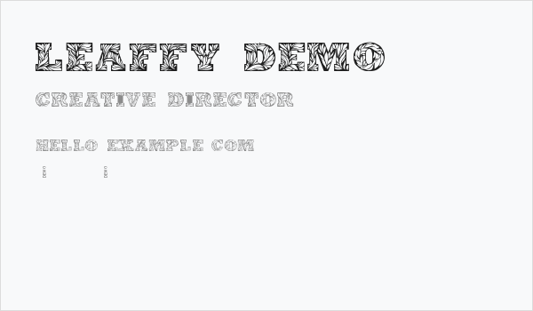 Leaffy Demo Business Card