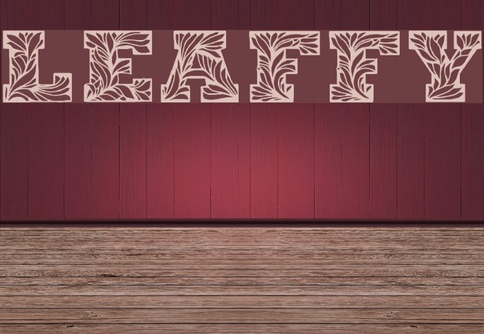 Leaffy Font examples