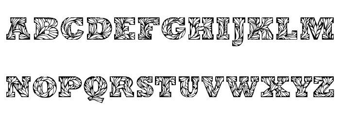 Leaffy Font LOWERCASE