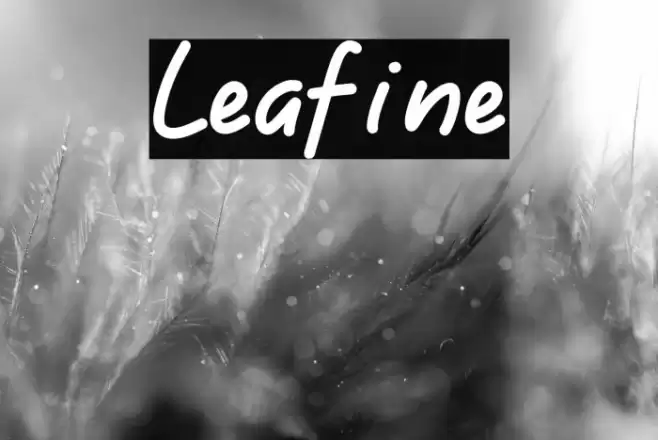 Leafine Font examples