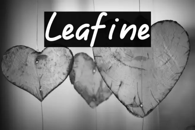 Leafine Font examples