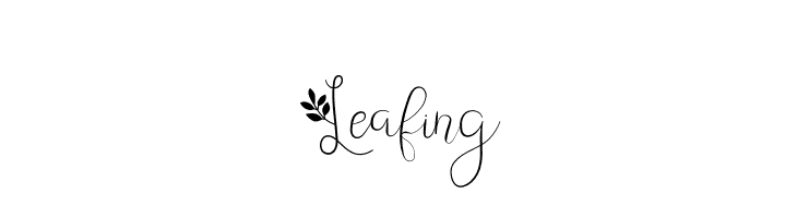 Leafing  नि: शुल्क फ़ॉन्ट्स डाउनलोड