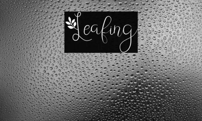 Leafing Font examples