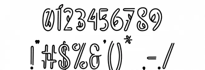 Leaflets Font OTHER CHARS