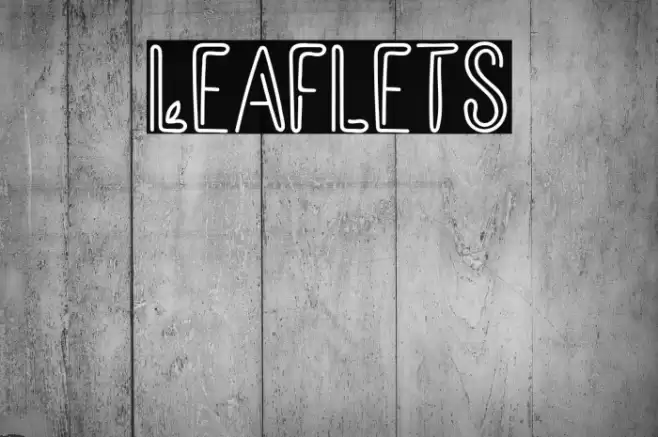 Leaflets Font examples