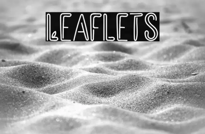 Leaflets Font examples