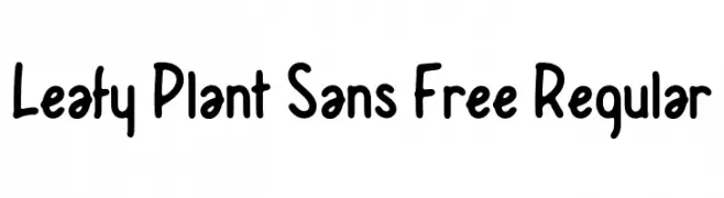 Leafy Plant Sans Free Regular  Frei Schriftart Herunterladen